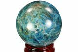 Bright Blue Apatite Sphere - Madagascar #100300-1